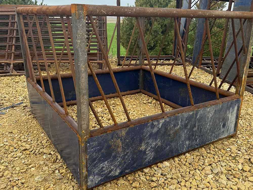 Fence with 7x7 square Bale Feeder in Madison Wisconsin