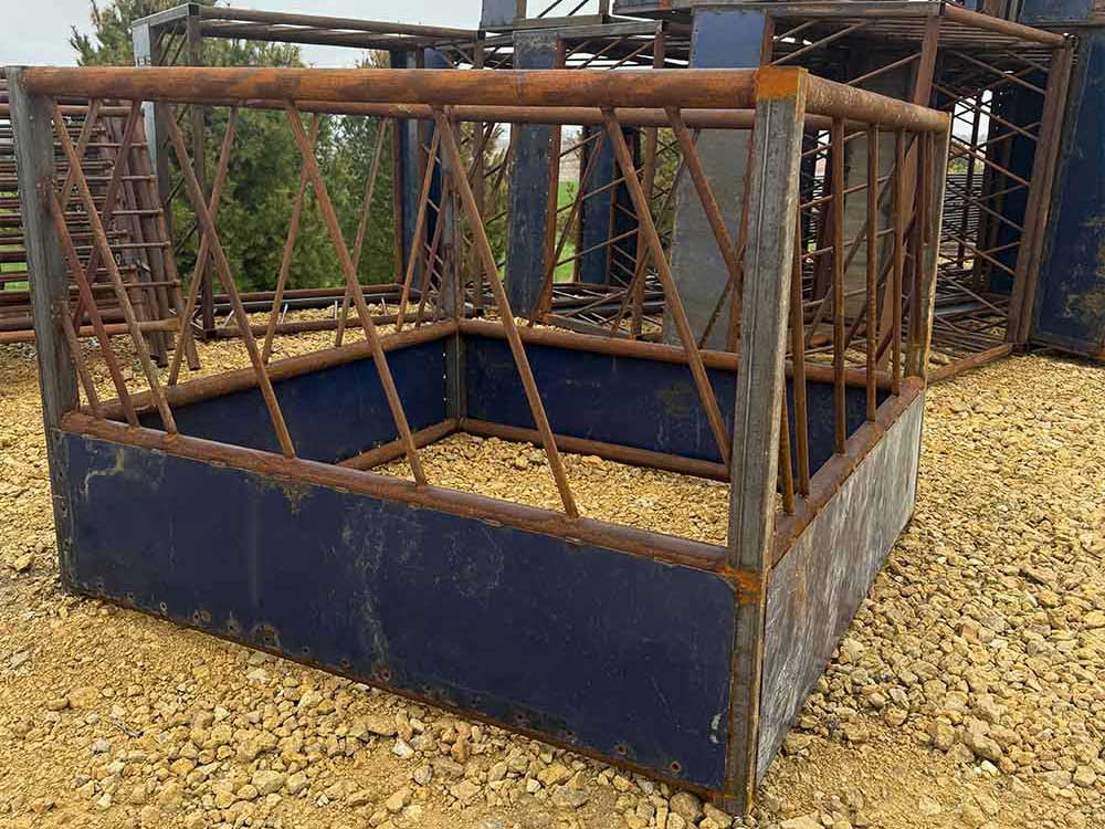 Fence with 7x7 Hay Bale Feeder in Madison Wisconsin
