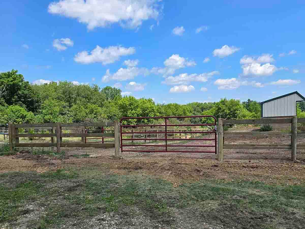 Fence with Farm Post and Board Fence in Madison Wisconsin