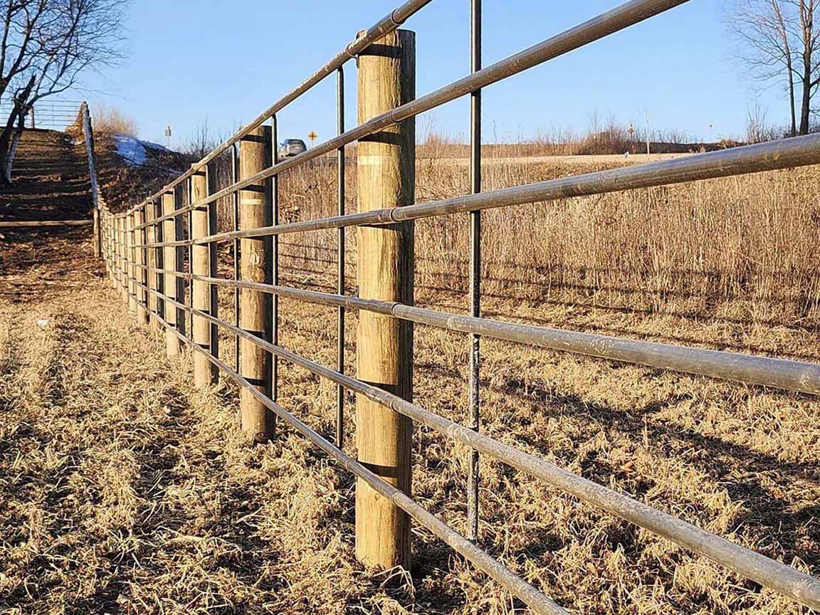 Fence with Pipe Farm Fence Linden Wisconsin in Madison Wisconsin