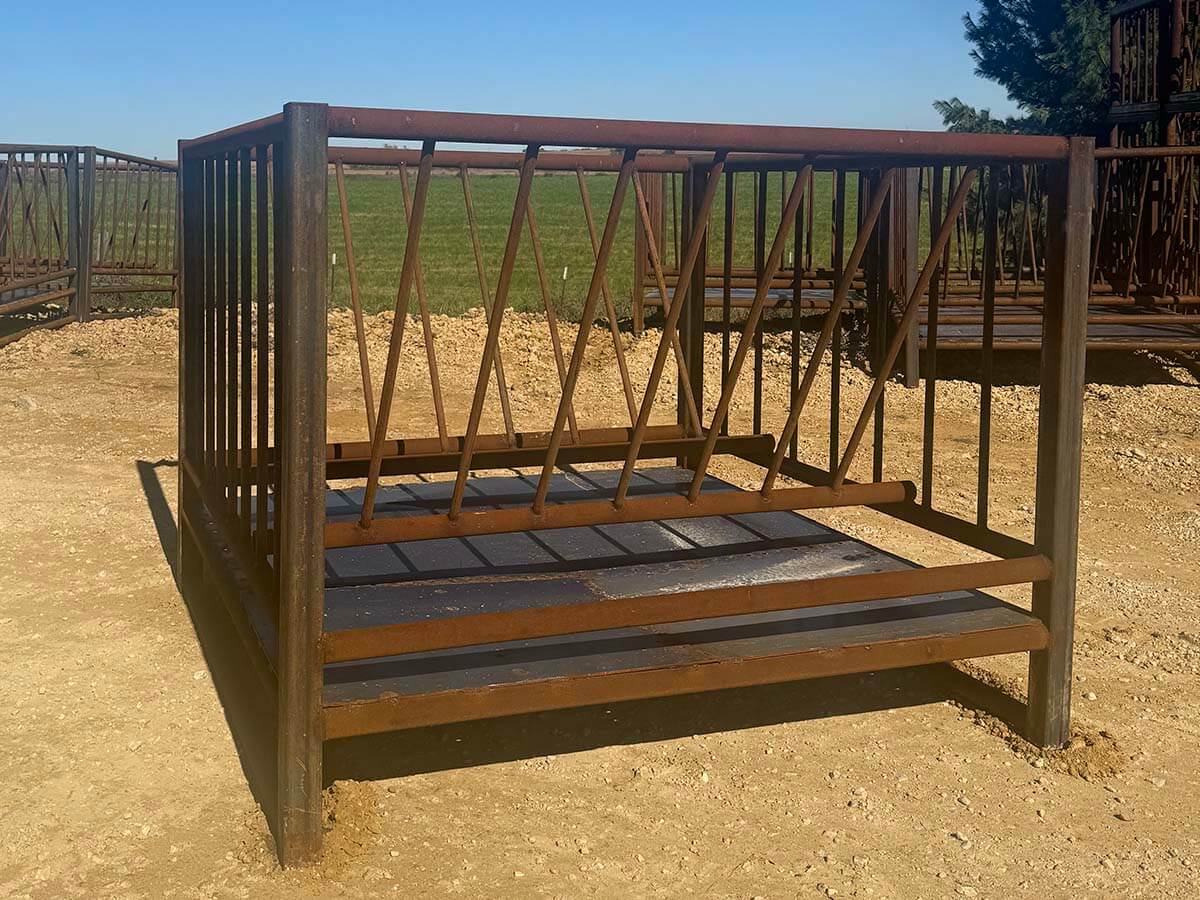 Fence with Haysaver Bale Feeder in Madison Wisconsin in Madison Wisconsin