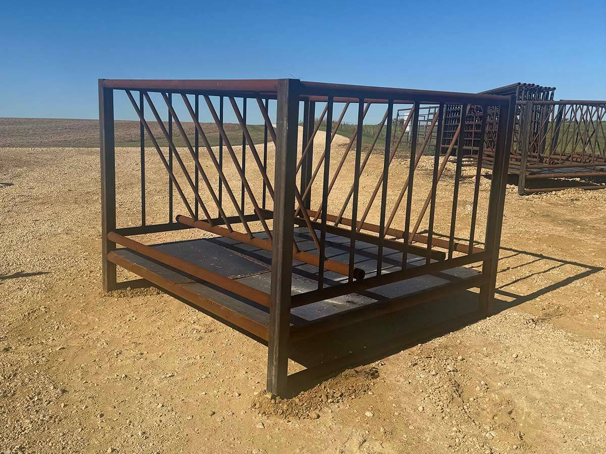 Fence with Haysaver Bale Feeder in Madison Wisconsin by H&S Fencing & Supply in Madison Wisconsin