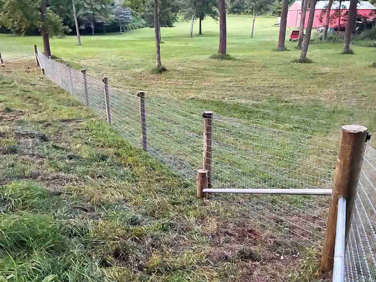 Fence with Field Woven Wire Fence in Madison Wisconsin