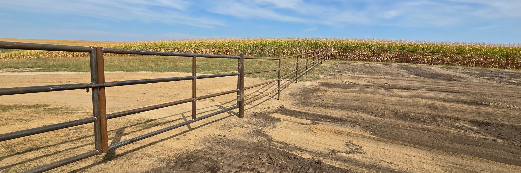 Fence line built by H&S Fencing & Supply near Cedar Rapids, Iowa