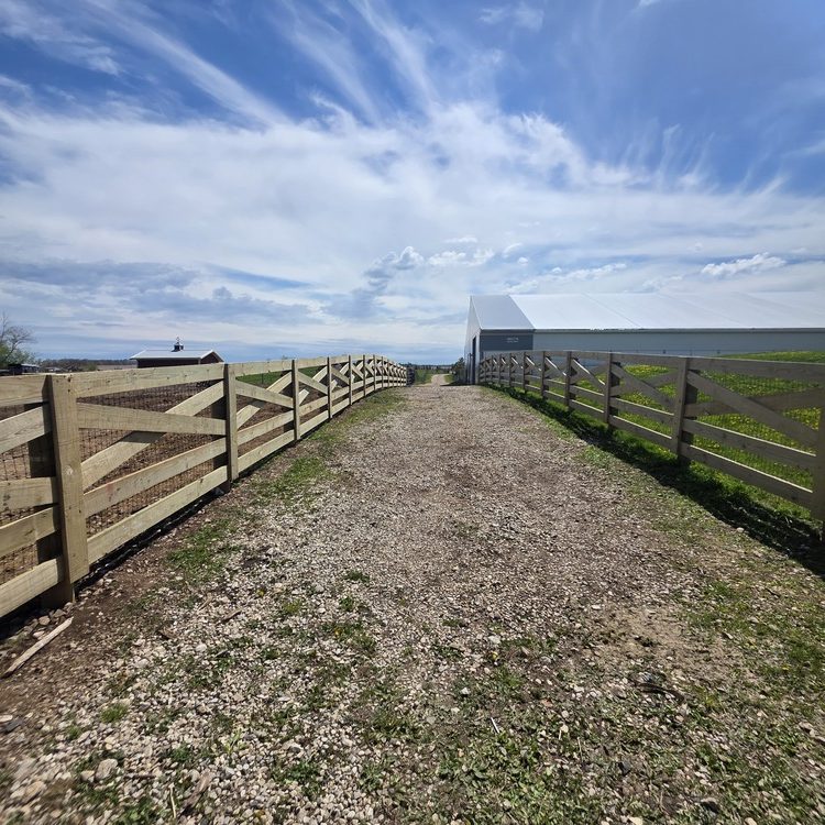 Fence project near Stockton, Illinois