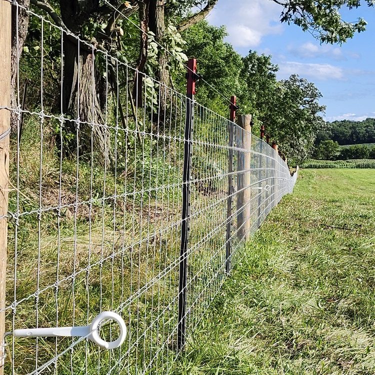Woven wire fence installed near Beaver Dam, Wisconsin