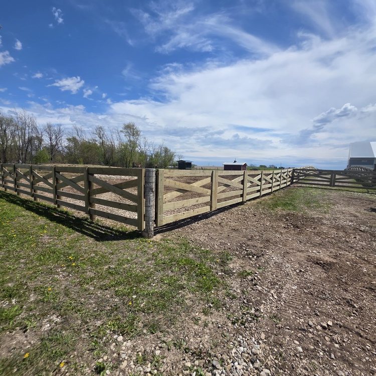 Fence project near Stockton, Illinois