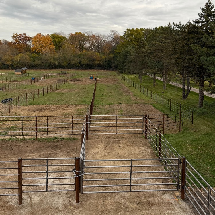 Continuous fence panels installed near Beaver Dam, Wisconsin