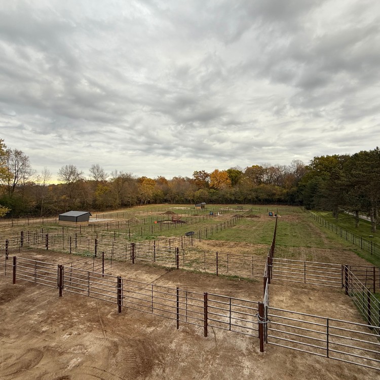 Continuous fence panels installed near Verona, Wisconsin