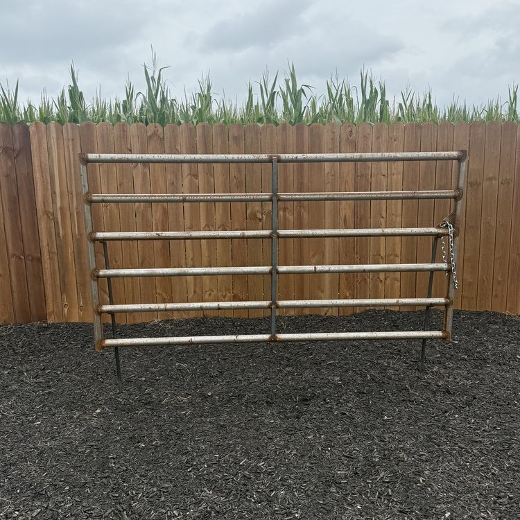 Steel gate built by H&S Fencing & Supply for an Iowa farm