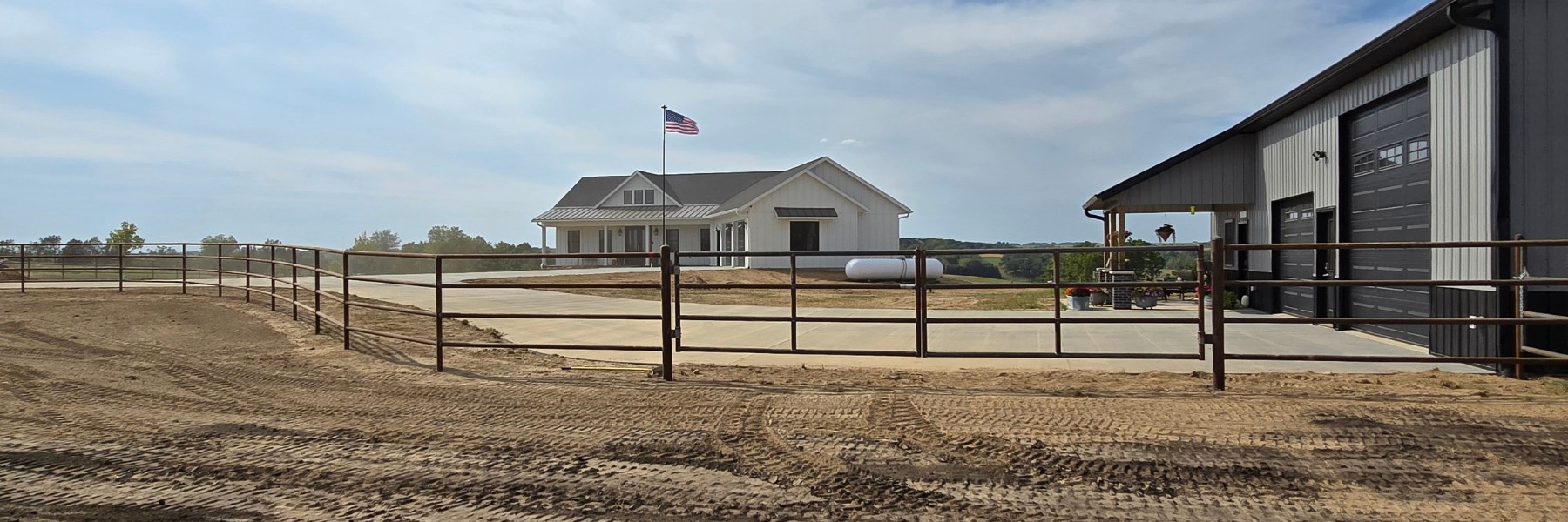 Fence line built by H&S Fencing & Supply near Elizabeth, Illinois