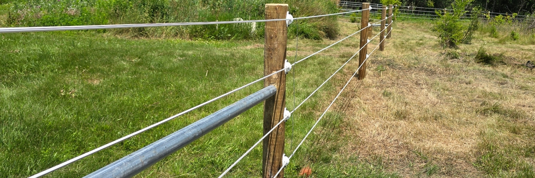 Fence line built by H&S Fencing & Supply near Mount Horeb, Wisconsin